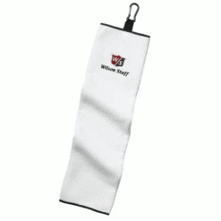 WILSON STAFF TRI-FOLD MICROFIBRE GOLF TOWEL / WHITE