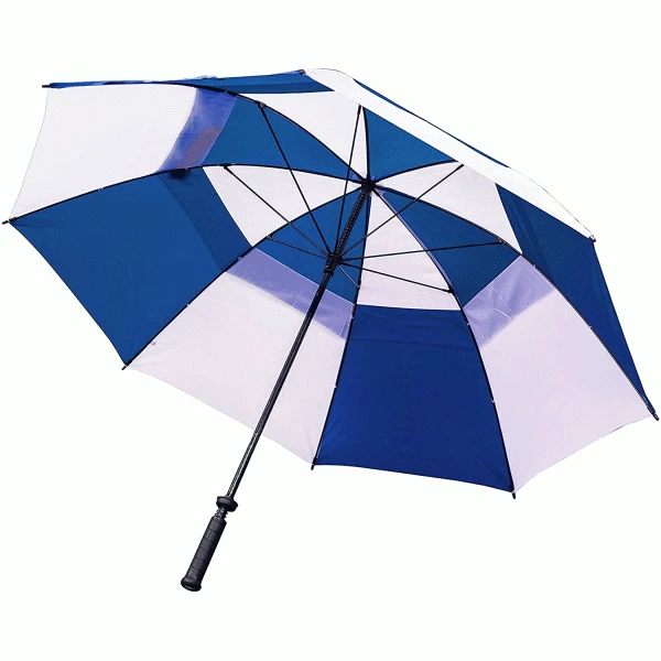 LONGRIDGE DELUXE 60” WINDPROOF DUAL CANNOPY GOLF UMBRELLA – BLUE 1 LONGRIDGE DELUXE 60” WINDPROOF DUAL CANNOPY GOLF UMBRELLA – BLUE