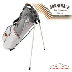SUN MOUNTAIN Sonnenalp™ MID STRIPE GOLF STAND BAG – BLACK / GUNMETAL / RED -Golf Sale Store 23MIDSTRIPE WCB 1 600x600 2