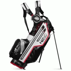 SUN MOUNTAIN H2NO 14 WAY WATERPROOF GOLF STAND CARRY BAG – BLACK / WHITE / RED