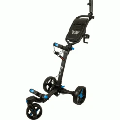 AXGLO TRI-360 V2 GOLF PUSH TROLLEY – BLACK / BLUE +FREE £39.99 ACCESSORY PACK