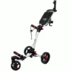 AXGLO TRI-360 V2 GOLF PUSH TROLLEY – WHITE / RED +FREE £39.99 ACCESSORY PACK