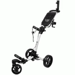 AXGLO TRI-360 V2 GOLF PUSH TROLLEY – WHITE / GREY +FREE £39.99 ACCESSORY PACK