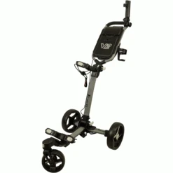 AXGLO TRI-360 V2 GOLF PUSH TROLLEY – GREY +FREE £39.99 ACCESSORY PACK