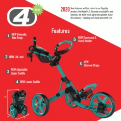 CLICGEAR MODEL 4.0 GOLF TROLLEY – WHITE +FREE GIFT PACK -Golf Sale Store 4info 8 600x600 1