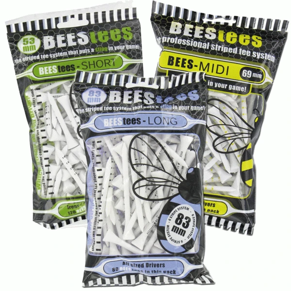 BEES TEES WOODEN GOLF TEES BUMPER PACKS 1 BEES TEES WOODEN GOLF TEES BUMPER PACKS