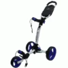 AXGLO TRILITE 3 WHEEL GOLF TROLLEY – WHITE / BLUE +FREE £39.99 ACCESSORY PACK