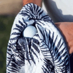 BLUE TEES UTILITY GOLF TOWEL – NAVY PALM -Golf Sale Store BTT2 600x600 2