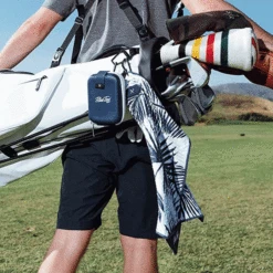 BLUE TEES UTILITY GOLF TOWEL – NAVY PALM -Golf Sale Store BTT4 600x600 2