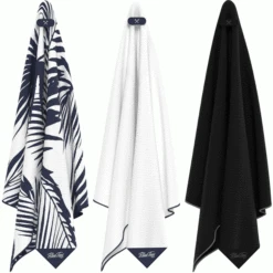 BLUE TEES UTILITY GOLF TOWEL – BLACK -Golf Sale Store BTTOWEL 600x600 1