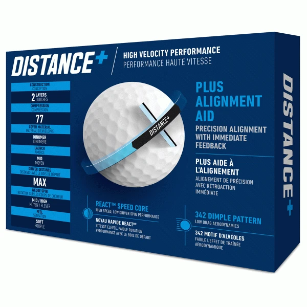 TAYLORMADE DISTANCE+ GOLF BALLS – WHITE 4 TAYLORMADE DISTANCE+ GOLF BALLS – WHITE - Image 4