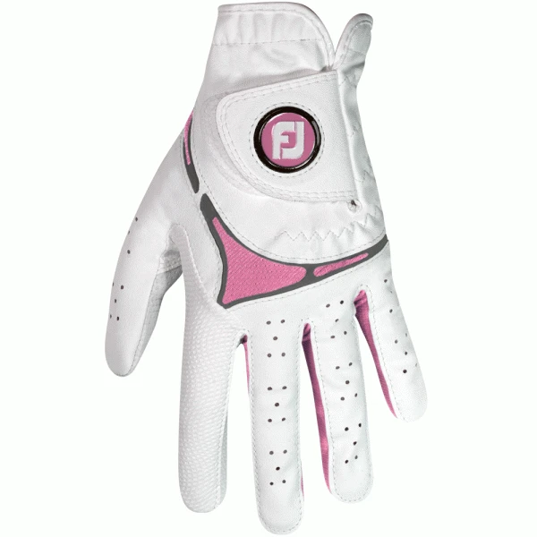 FOOTJOY GTXTREME ALL WEATHER LADIES GOLF GLOVE – WHITE / PINK 1 FOOTJOY GTXTREME ALL WEATHER LADIES GOLF GLOVE – WHITE / PINK
