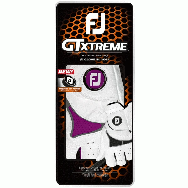 FOOTJOY GTXTREME ALL WEATHER LADIES GOLF GLOVE – WHITE / DARK FUCHSIA 2 FOOTJOY GTXTREME ALL WEATHER LADIES GOLF GLOVE – WHITE / DARK FUCHSIA - Image 2