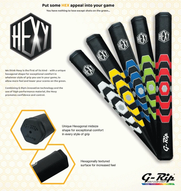 G-RIP HEXY MIDSIZE PUTTER GRIP – BLACK / WHITE 2 G-RIP HEXY MIDSIZE PUTTER GRIP – BLACK / WHITE - Image 2