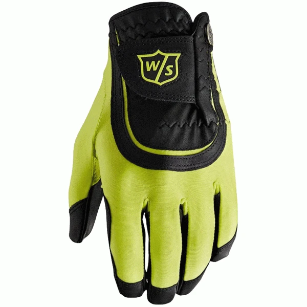 WILSON STAFF FIT ALL GOLF GLOVE – BLACK / LIME 1 WILSON STAFF FIT ALL GOLF GLOVE – BLACK / LIME