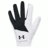 UNDER ARMOUR MEDAL ALL WEATHER GOLF GLOVE – WHITE / BLACK