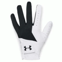 UNDER ARMOUR MEDAL ALL WEATHER GOLF GLOVE – WHITE / BLACK