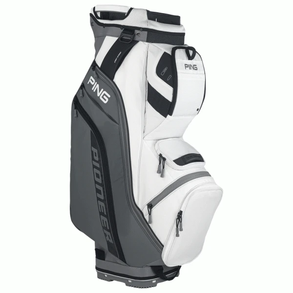 PING PIONEER 214 GOLF CART BAG – GREY / WHITE 1 PING PIONEER 214 GOLF CART BAG – GREY / WHITE