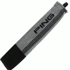 PING TRI-FOLD GOLF TOWEL – BLACK / GREY
