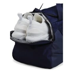 UA UNDENIABLE 5.0 SMALL DUFFLE BAG – NAVY -Golf Sale Store UA DUFFLE NAVY 6 600x600 1