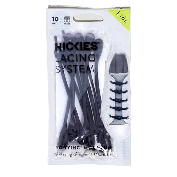 HICKIES 2.0 KIDS TIE-FREE LACES X10 / BLACK 1 HICKIES 2.0 KIDS TIE-FREE LACES X10 / BLACK
