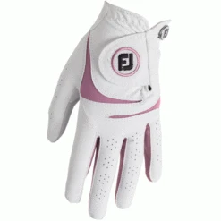 FOOTJOY WEATHERSOF LADIES ALL WEATHER GOLF GLOVE – WHITE / PINK