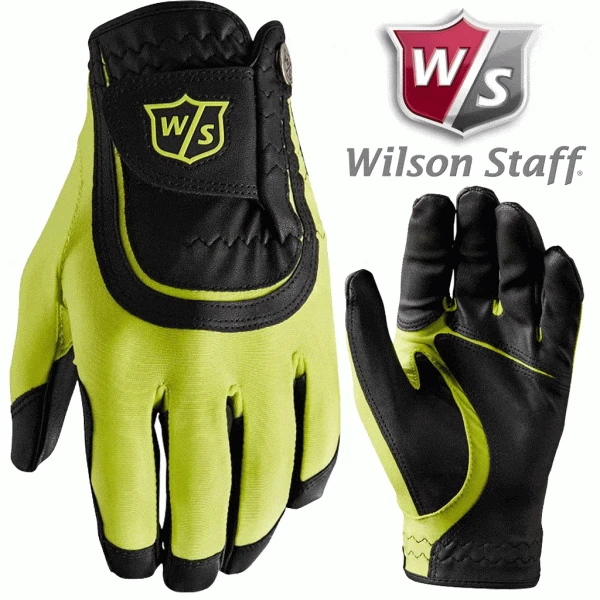 WILSON STAFF FIT ALL GOLF GLOVE – BLACK / LIME 2 WILSON STAFF FIT ALL GOLF GLOVE – BLACK / LIME - Image 2