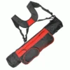 LONGRIDGE 5” DUAL STRAP GOLF PENCIL BAG – BLACK / RED