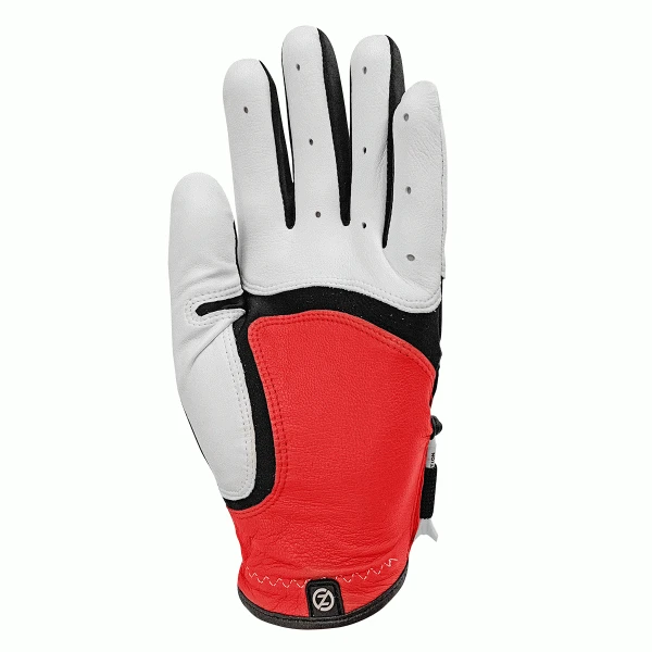 ZERO FRICTION ONE SIZE FITS ALL XTREME CABRETTA GOLF GLOVES – RED / WHITE 2 ZERO FRICTION ONE SIZE FITS ALL XTREME CABRETTA GOLF GLOVES – RED / WHITE - Image 2