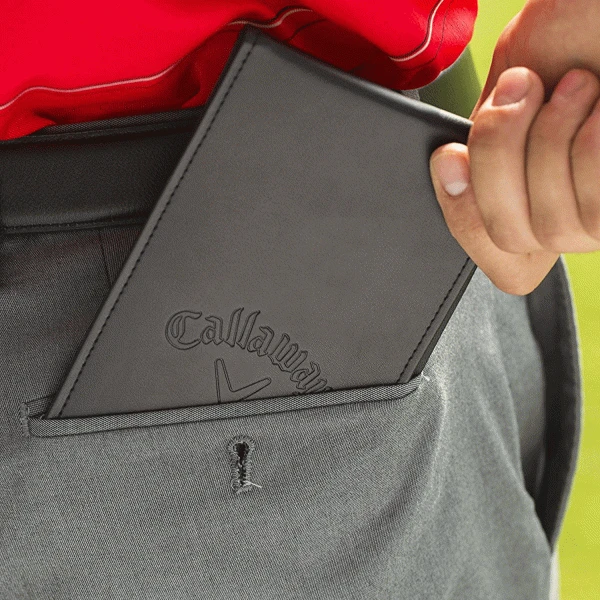CALLAWAY DELUXE PU LEATHER GOLF SCORE CARD HOLDER 2 CALLAWAY DELUXE PU LEATHER GOLF SCORE CARD HOLDER - Image 2