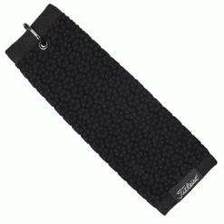 TITLEIST TRIFOLD GOLF TOWEL – BLACK